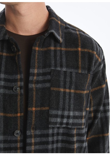 Yeni Sezon Regular Fit Uzun Kollu Ekose Erkek Oduncu Gömlek Ceket modelleri