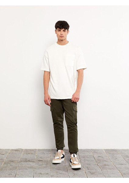 Yeni Sezon Slim Fit Gabardin Erkek Kargo Pantolon