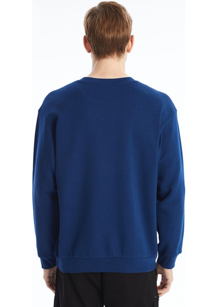 Yeni Sezon Bisiklet Yaka Baskılı Erkek Kalın Sweatshirt fırsatları