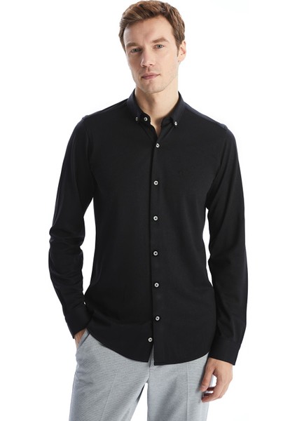 Yeni Sezon Slim Fit Uzun Kollu Gabardin Erkek Gömlek