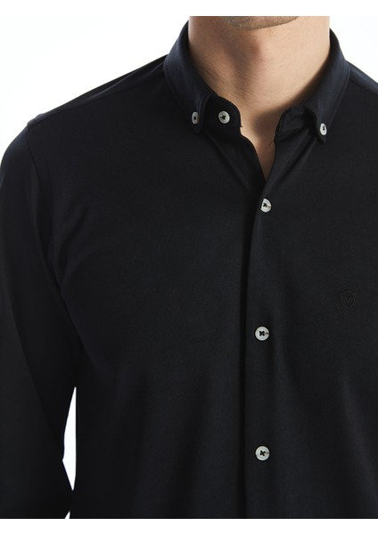 Yeni Sezon Slim Fit Uzun Kollu Gabardin Erkek Gömlek modelleri