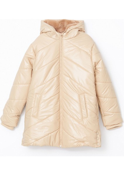 Yeni Sezon Kapüşonlu Kız Çocuk Mont