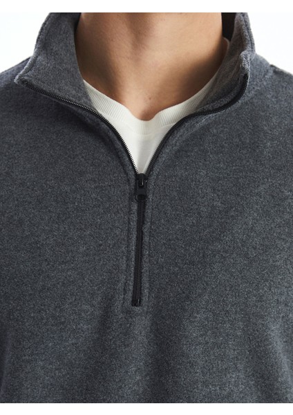 Yeni Sezon Dik Yaka Uzun Kollu Polar Erkek Kalın Sweatshirt modelleri