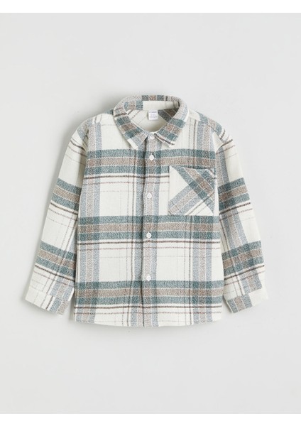 Yeni Sezon Uzun Kollu Ekose Erkek Çocuk Gömlek