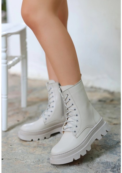 Nrtmsa Orge Bej Cilt Bağcıklı Bot (Numara: 38)