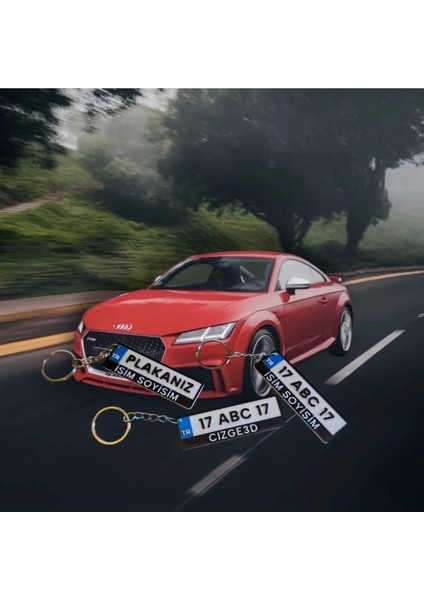 Kişiye Özel 3D Plaka Anahtarlık – Isim Yazılı, Araba Plaka Tasarımlı Anahtarlık fiyatları