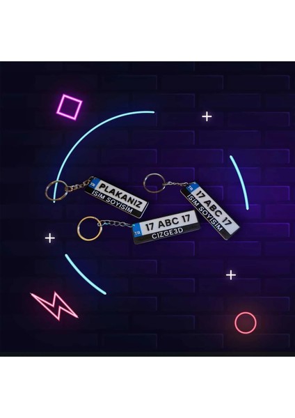 Kişiye Özel 3D Plaka Anahtarlık – Isim Yazılı, Araba Plaka Tasarımlı Anahtarlık fırsatları