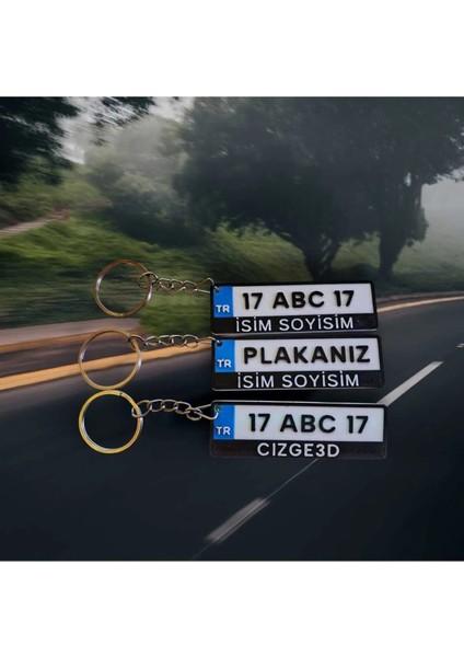 Kişiye Özel 3D Plaka Anahtarlık – Isim Yazılı, Araba Plaka Tasarımlı Anahtarlık indirimleri