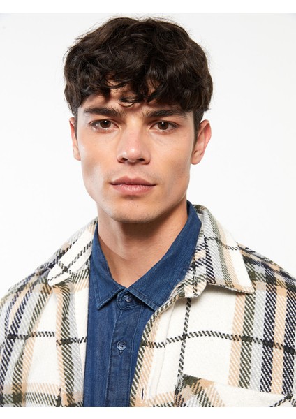 Yeni Sezon Regular Fit Uzun Kollu Ekose Erkek Gömlek Ceket fiyatları