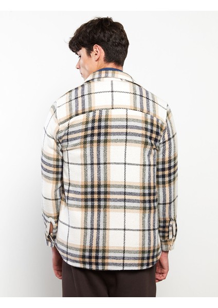 Yeni Sezon Regular Fit Uzun Kollu Ekose Erkek Gömlek Ceket fırsatları