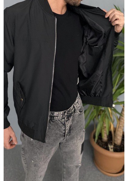 Dar Kesim Siyah Bomber Mont fırsatları