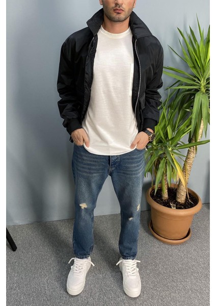 Büyük Cep Detaylı Siyah Mont indirimleri