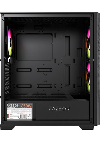 F16 650W 80PLUS Bronze Mesh 2X140MM&1X120MM Argb Fanlı Atx Siyah Bilgisayar Kasası modelleri