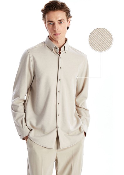 Yeni Sezon Slim Fit Uzun Kollu Erkek Gömlek