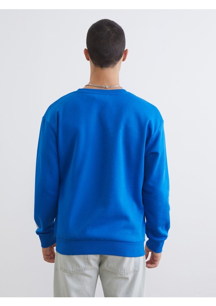 Yeni Sezon Bisiklet Yaka Baskılı Erkek Kalın Sweatshirt fırsatları