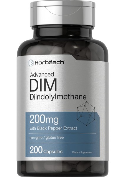 Horbäach Dım Diindolylmethane Women And Men 200MG 200 Caps