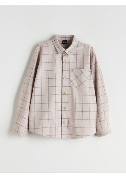 Yeni Sezon Ekose Uzun Kollu Erkek Çocuk Gömlek