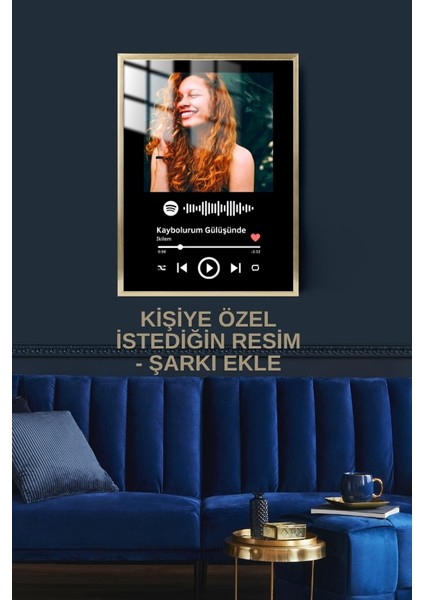 Kişiye Özel Hediyelik Spotify Müzik Kapağı Çerçeveli Metal Poster Tablo fiyatları