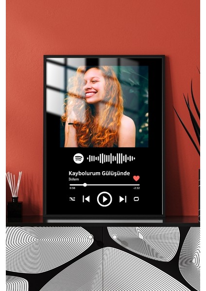 Kişiye Özel Hediyelik Spotify Müzik Kapağı Çerçeveli Metal Poster Tablo fırsatları