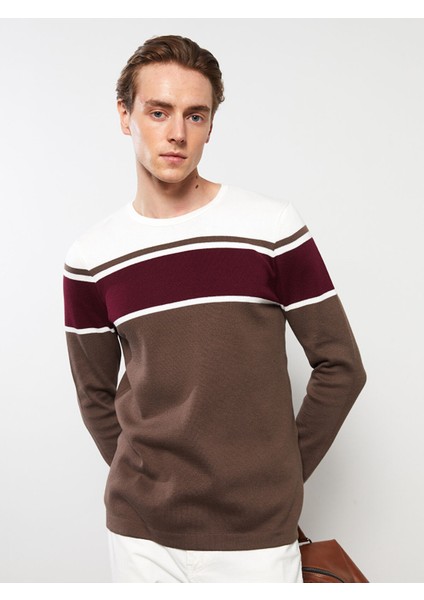 Yeni Sezon Bisiklet Yaka Uzun Kollu Renk Bloklu Erkek Triko Kazak fiyatları