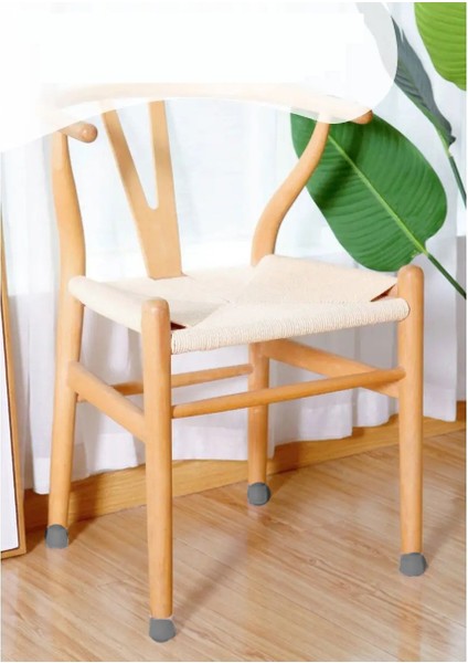 Silikonlu Sandalye Ayak Koruyucu – Sessiz ve Çiziksiz Kullanım, 4’lü Set Gri 722361
