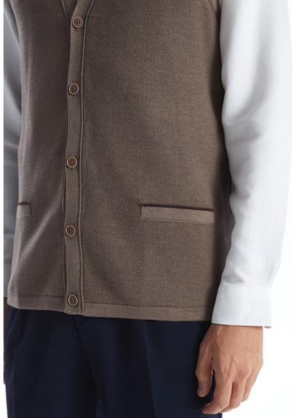 Yeni Sezon Standart Kalıp V Yaka Erkek Triko Yelek modelleri