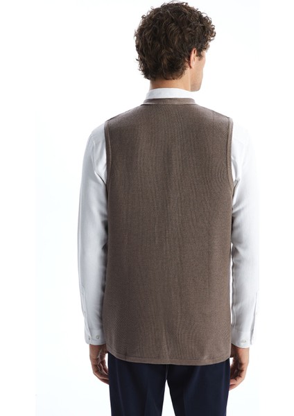 Yeni Sezon Standart Kalıp V Yaka Erkek Triko Yelek fırsatları