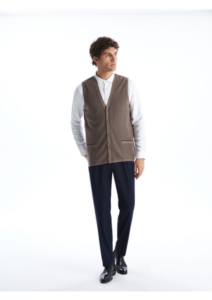 Yeni Sezon Standart Kalıp V Yaka Erkek Triko Yelek fiyatları