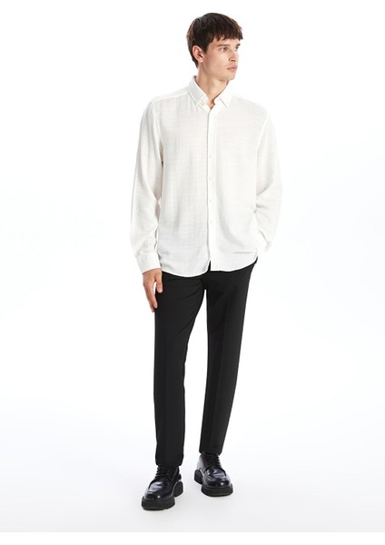 Yeni Sezon Regular Fit Uzun Kollu Armürlü Erkek Gömlek fiyatları