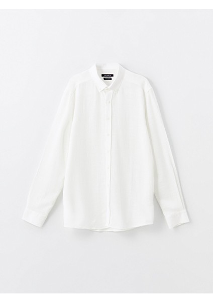 Yeni Sezon Regular Fit Uzun Kollu Armürlü Erkek Gömlek indirimleri