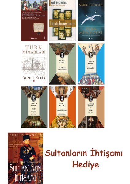 9 Kitaplık Tarih Seti + Sultanların Ihtişamı