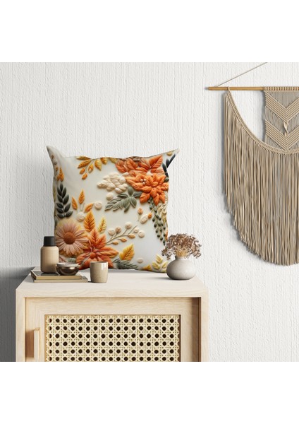 2 Li Kombin Punch Desen Çiçek Temalı Dijital Baskılı Kırlent Kılıfı fırsatları