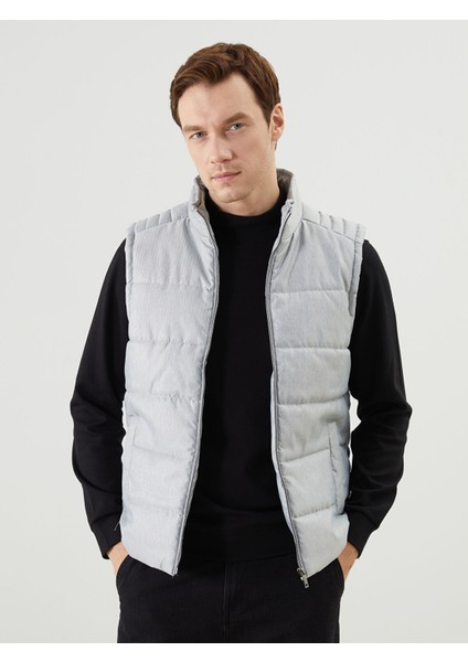 Yeni Sezon Standart Kalıp Dik Yaka Erkek Şişme Yelek