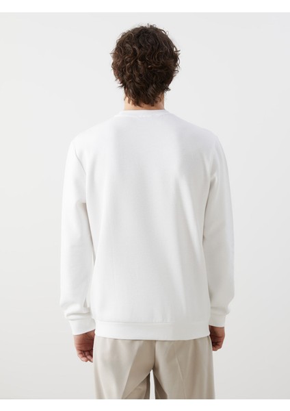 Yeni Sezon Bisiklet Yaka Baskılı Erkek Kalın Sweatshirt fırsatları