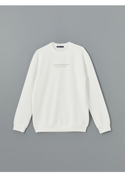 Yeni Sezon Bisiklet Yaka Baskılı Erkek Kalın Sweatshirt indirimleri