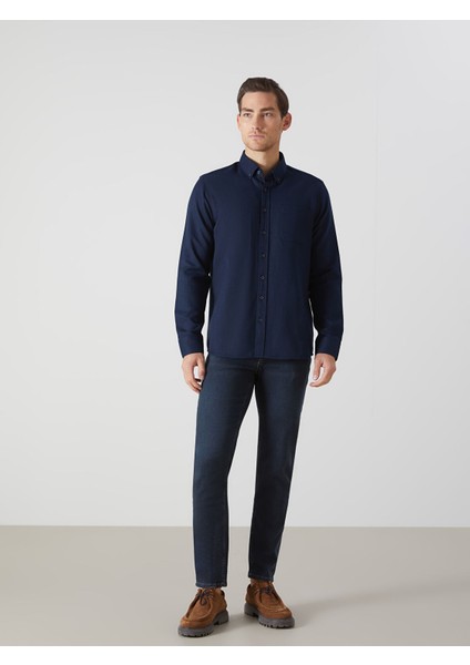 Yeni Sezon Regular Fit Uzun Kollu Armürlü Erkek Gömlek fiyatları
