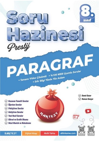 Nartest ve Ankara 8.sınıf (Lgs) Paragraf ve Güçlendiren Soru Bankası + 1 Lgs Deneme Hediyeli fiyatları