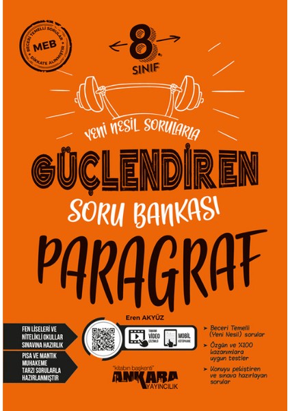 Nartest ve Ankara 8.sınıf (Lgs) Paragraf ve Güçlendiren Soru Bankası + 1 Lgs Deneme Hediyeli modelleri
