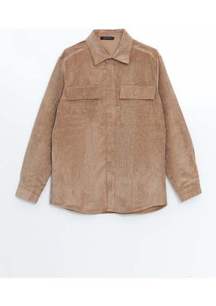 Yeni Sezon Regular Fit Uzun Kollu Kadife Erkek Gömlek indirimleri