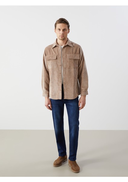 Yeni Sezon Regular Fit Uzun Kollu Kadife Erkek Gömlek fiyatları