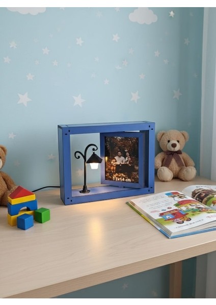 El Yapımı Ahşap Dönen Çerçeve Işıklı Sokak Lambası