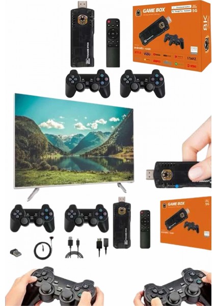 Game Box Android Tv 36500 Oyunlu Atari 5g 8k Hdr Ultra Hd 64 GB modelleri