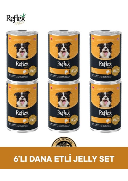 Plus Köpek Maması 6'lı Dana Etli Jelly Set