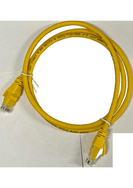 Ager AC-602-020/Y 2mt Utp Cat6 Patch Kablo Sarı Cu, Lszh Awg 26/7