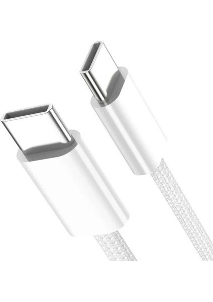 Type C-C 60WATT Örgülü Hızlı Şarj Kablosu, iPhone 15/16 ve Android Uyumlu, 1 mt fiyatları