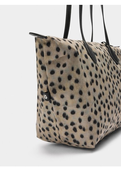 Desenli Teknik Kumaş Shopper Çanta fiyatları