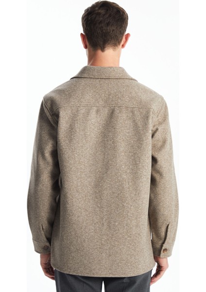 Yeni Sezon Regular Fit Uzun Kollu Kaşe Erkek Gömlek Ceket fırsatları