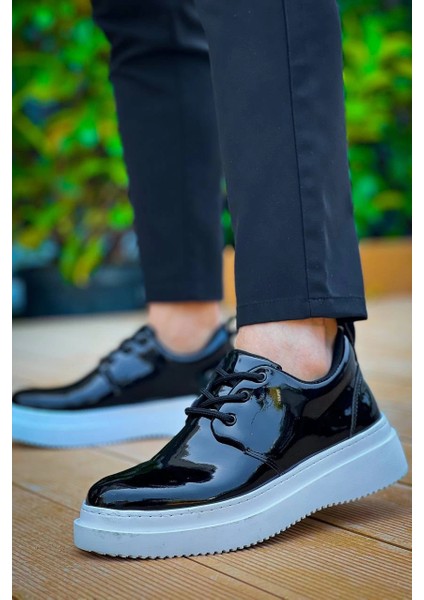 Nrtmsa Kb-X3 Kuback Siyah Rugan Bağcıklı Günlük Erkek Ayakkabı (Numara: 40)