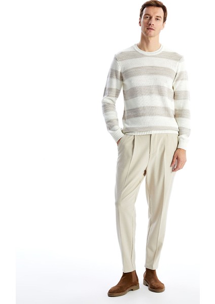 Yeni Sezon Bisiklet Yaka Uzun Kollu Çizgili Erkek Triko Kazak fiyatları