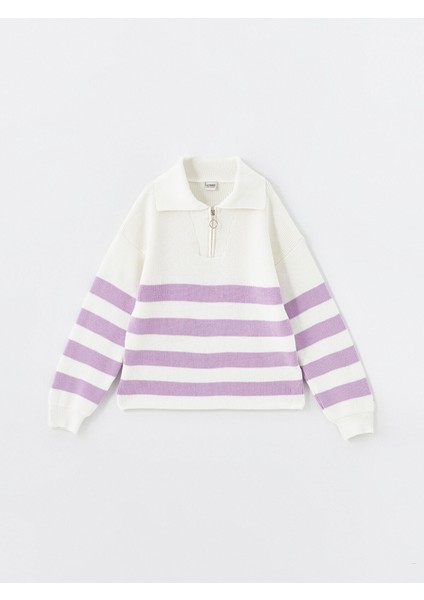 Yeni Sezon Polo Yaka Kız Çocuk Triko Kazak modelleri